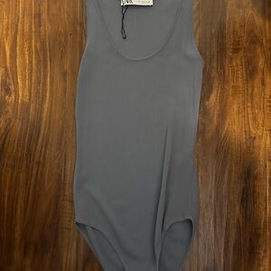 Zara Charcoal Sleeveless Top